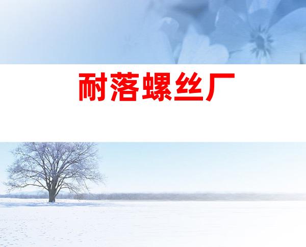 耐落螺丝厂